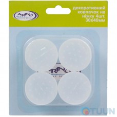 Arino Decorative cap on the leg 30*40mm white 4 pcs