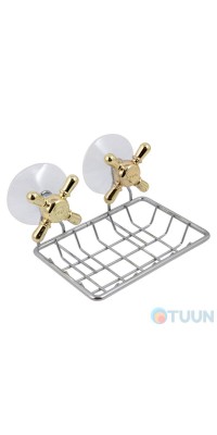 Arino Ventil soap dish, steel, polished chrome/gold