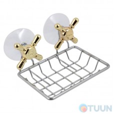 Arino Ventil soap dish, steel, polished chrome/gold