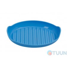 Oval silicone soap dish blue Arino