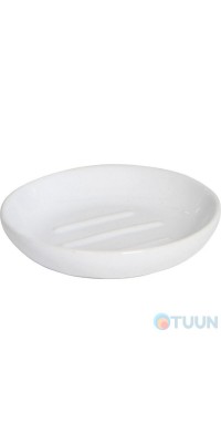 Trento Blank Color Soap Dish Ceramic/White