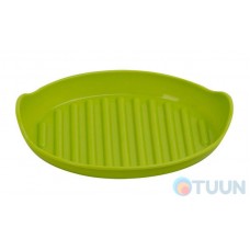 Oval silicone soap dish green Arino