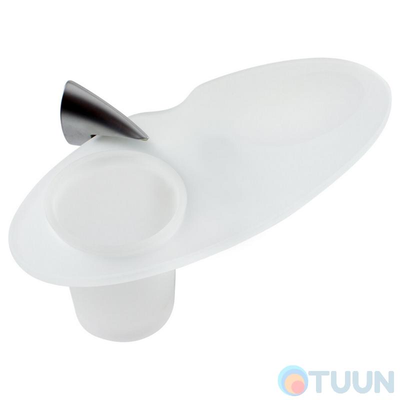 Colombo B2404 LinkSoap dish with glass satin chrome