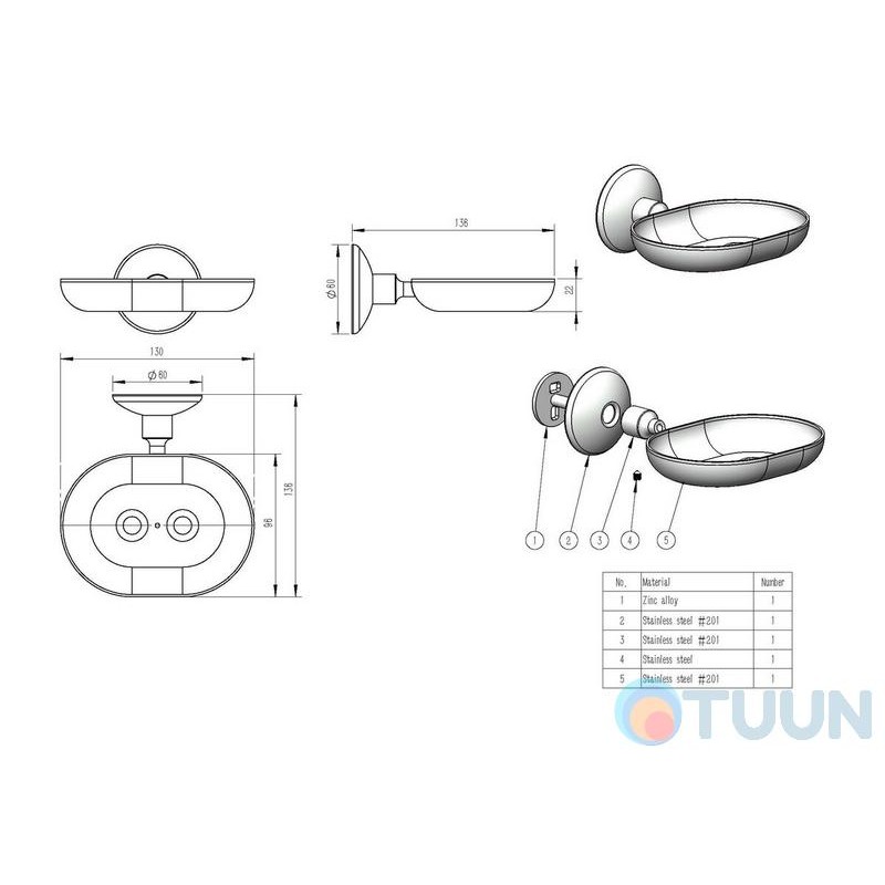 Oval soap dish 640159 A