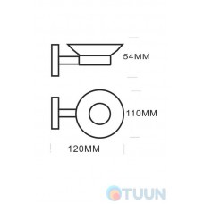Soap dish chrome 9606
