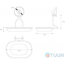 Plastic Soap Dish (new) with suction cups TC 1336