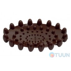 Soap dish oval star silicone chocolate Arino