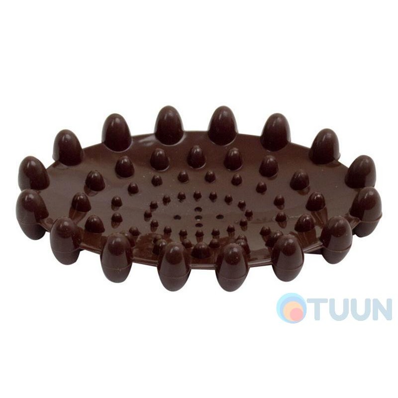 Soap dish oval star silicone chocolate Arino