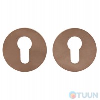 Дверна накладка під циліндр M&T Up/Down 095746 d54mm TIN-B титан/коричневий матовий