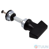 Nuda WC door trim square black matte