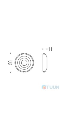 Вставка под ручку Blindate PB03 пластик черный