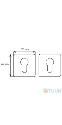 Накладка кл M&T Rosettes cylindrical 47x47 Sni 000535 мат.никель