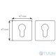 Накладка кл M&T Rosettes cylindrical 47x47 Sni 000535 мат.никель