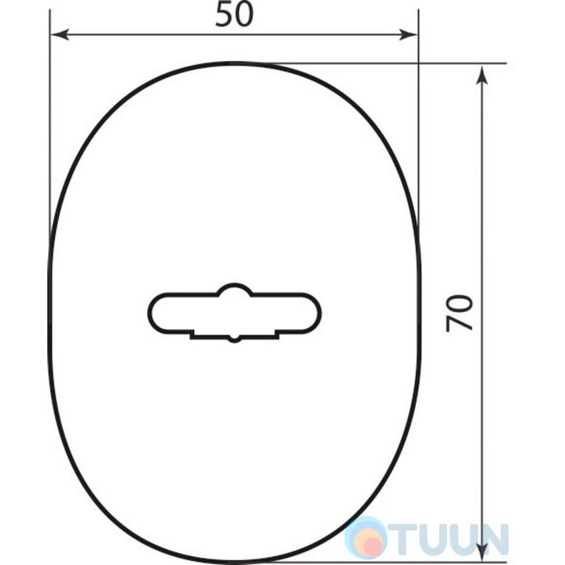 Comit WC cover mat black cf. Trend, Adamant (size 6mm)