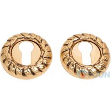 Накладка Fadex d60mm кругла золото 24k/коричн кл
