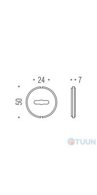 Вставка под сов.кл. Blindate PB06 пластик черный.