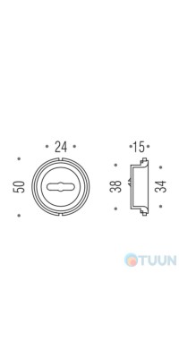 Вставка под сов.кл. Blindate PB07 пластик черный.