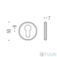 Вставка под цилиндр Blindate PB08 пластик черный.