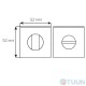 Comit WC cover brushed matt chrome Trend (size 6mm)