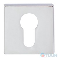 Накладка Quadra под цилиндр, хром, 50*50