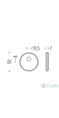 Вставка под цилиндр с повор. Blindate PB05 пластик черный.