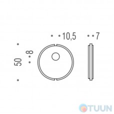 Insert for cylinder with turn. Blindate PB05 plastic black