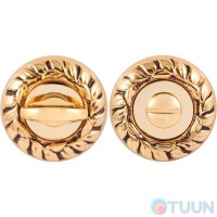 Накладка Fadex d60mm кругла золото 24к/коричн вж