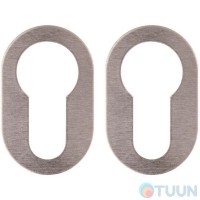 Door cover for Nuda cylinder, matte chrome