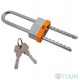Comit padlock open with adjustable shackle 75-120mm (barn) 2-lock orange