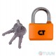 Comit padlock 40 mm open (barn) 3-lock orange