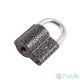 Padlock 45*35 mm open (barn) 3-key gray