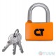 Comit padlock 60 mm open (barn) 3-lock orange