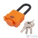 Padlock Comit 40 mm open with rubber cap (barn) 3cl orange