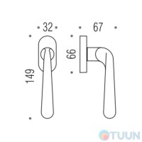 Colombo Ручка віконна Robodue CD52DK хром