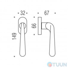 Colombo Window handle Robodue CD52DK chrome