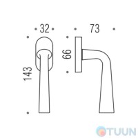 Colombo Window handle Tender MG12DK matt nickel Colombo Window handle Tender MG12DK matt nickel
