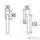 Ручка віконна Fimet 1028 D.K. F04 Tasha хром