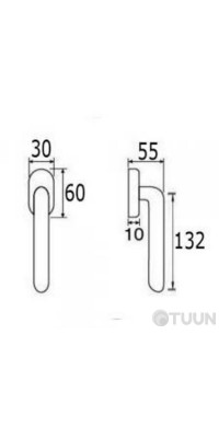 Window handle Fimet 1028 DK F20 Tasha matt nickel
