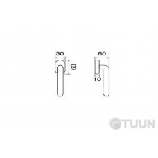 Window handle Fimet 106 DK F45 Michelle ant iron