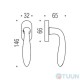 Colombo Window handle Mach CD82DK matte gold