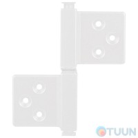 Card hinge 143BO032 Q square rod white Card hinge 143BO032 Q square rod white