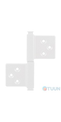 Card hinge 143BO032 Q square rod white