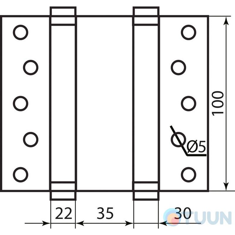 spring curtain 100 mm pole brass