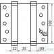 spring hinge 100 mm nickel