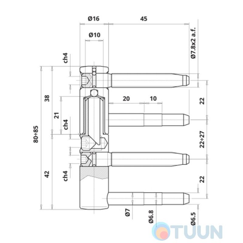 Петля Otlav CF495160H507 + CG495160H507 оцинкована