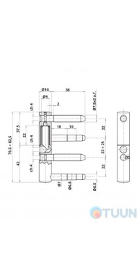 Петля Otlav CF495140H537-CG495140H525