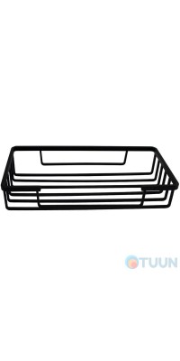 Trento rectangular mesh shelf SS304 black