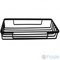 Trento rectangular mesh shelf SS304 black