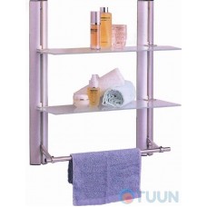 Double glass shelf /Towel rack 06083