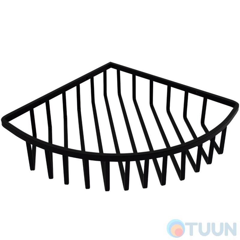 Trento corner mesh shelf SS304 black